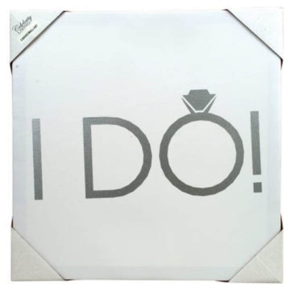 “I DO” CANVAS WALL ART NWT